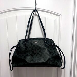 Coach Draw String Carry all Signature Canvas Bag